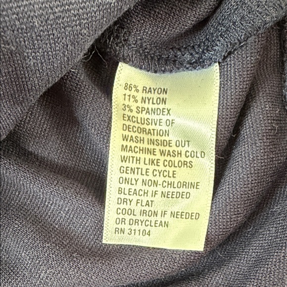 Crown & Ivy Navy Top with White Stripes and Bow - Picture 8 of 8